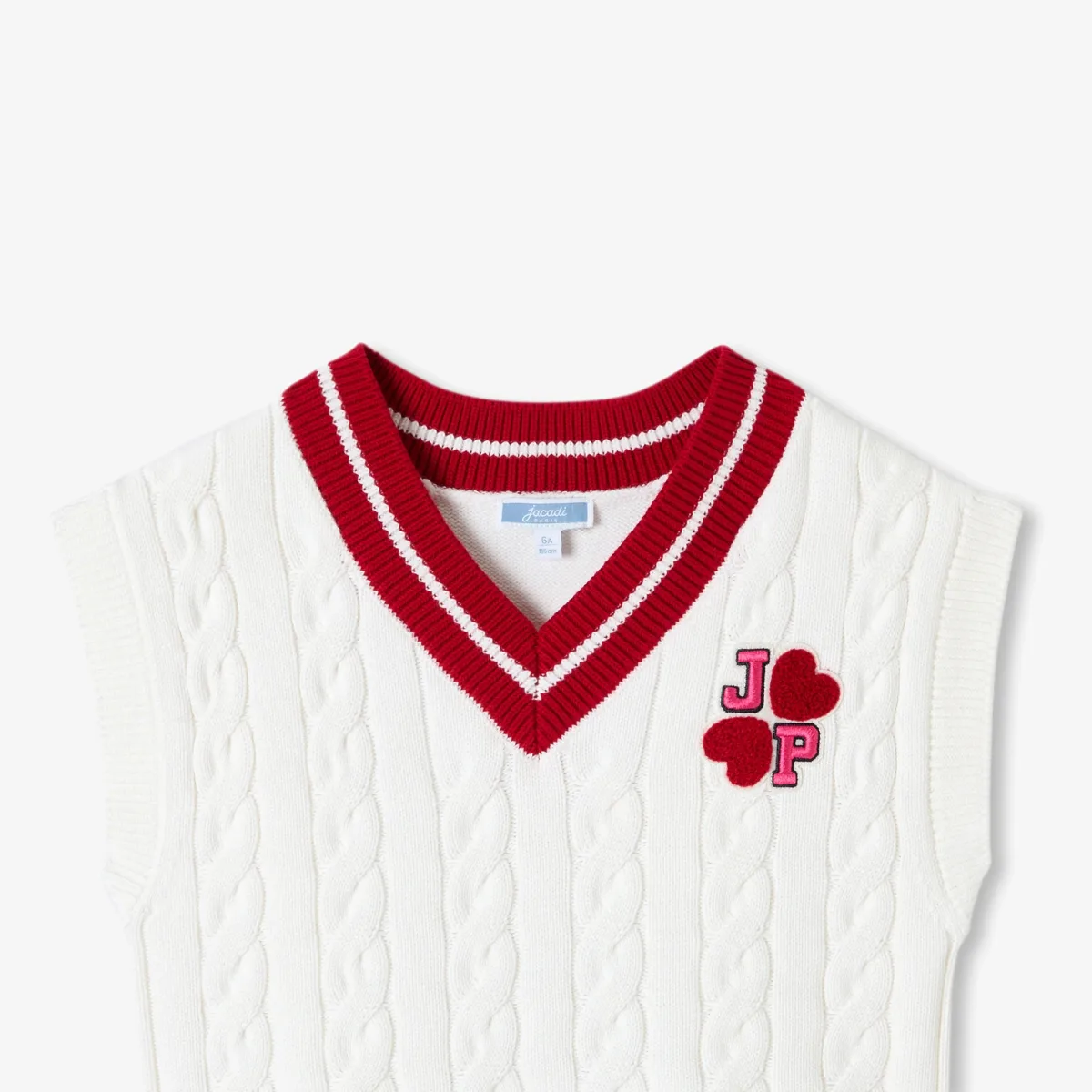 View 3 - Girl sleeveless cotton jumper
