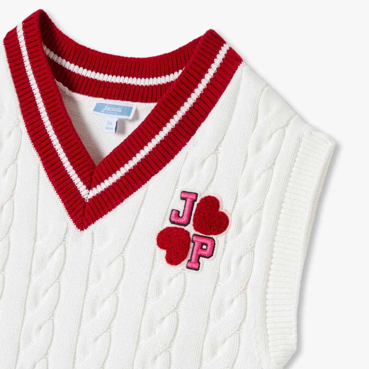 View 4 - Girl sleeveless cotton jumper