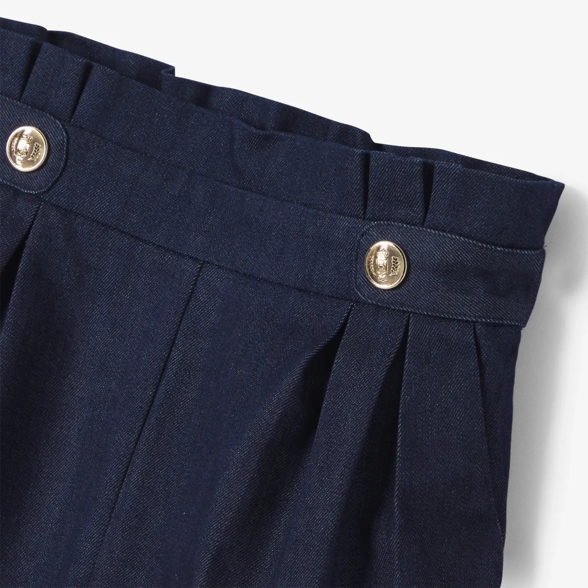 View 4 - Girl wide-leg jeans in raw denim
