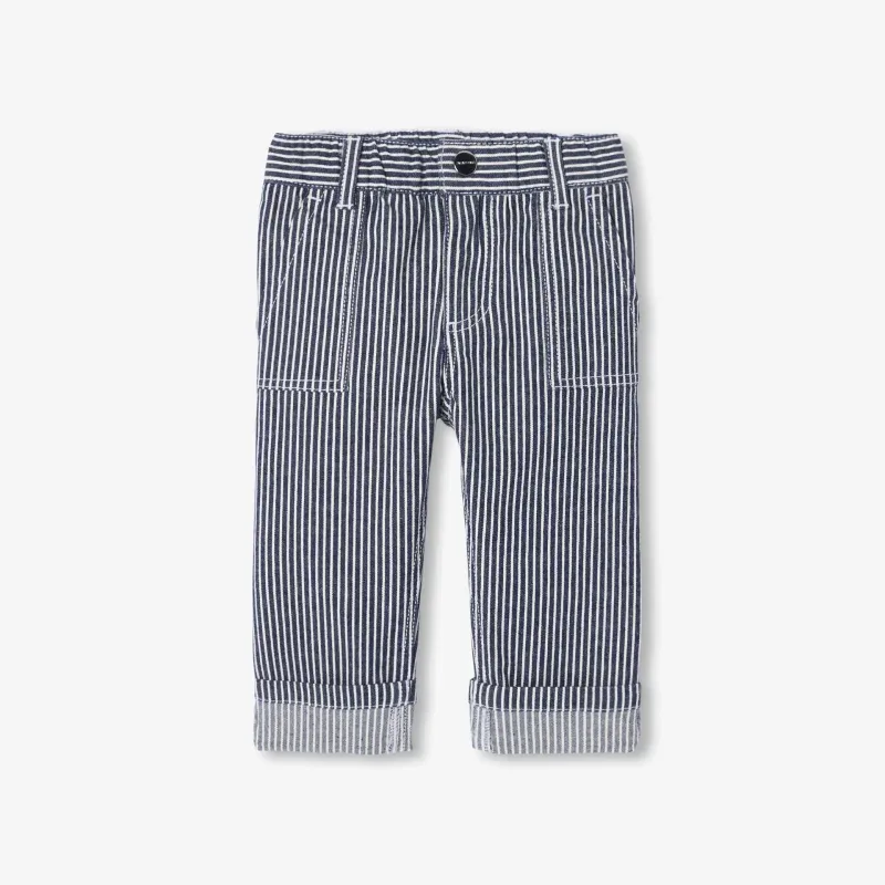 View 4 - Baby striped twill trousers