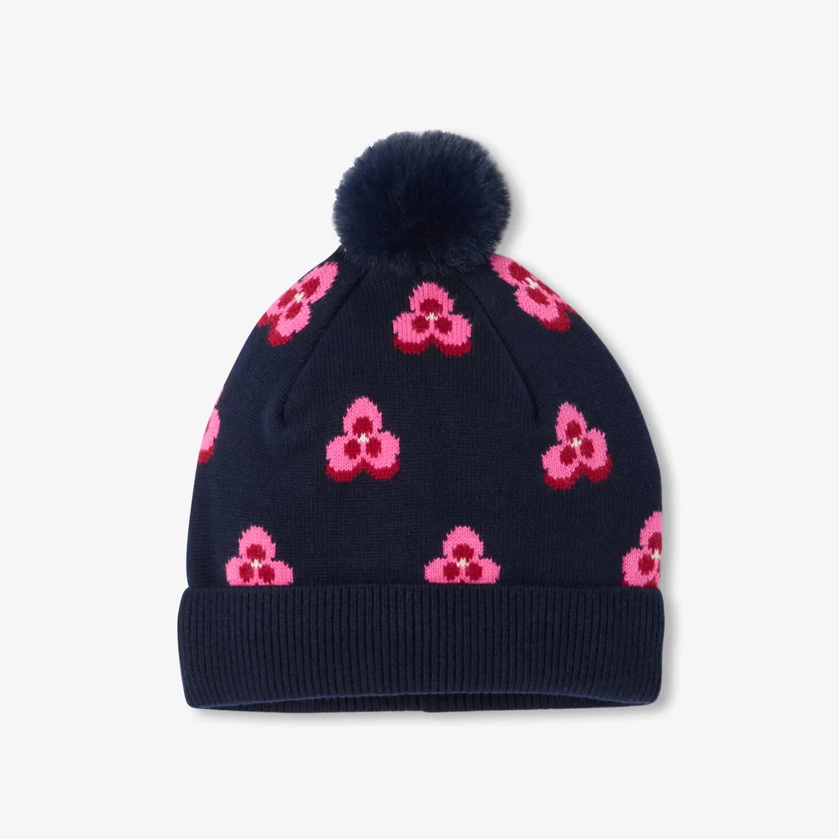 View 1 - Baby girl lined knit beanie