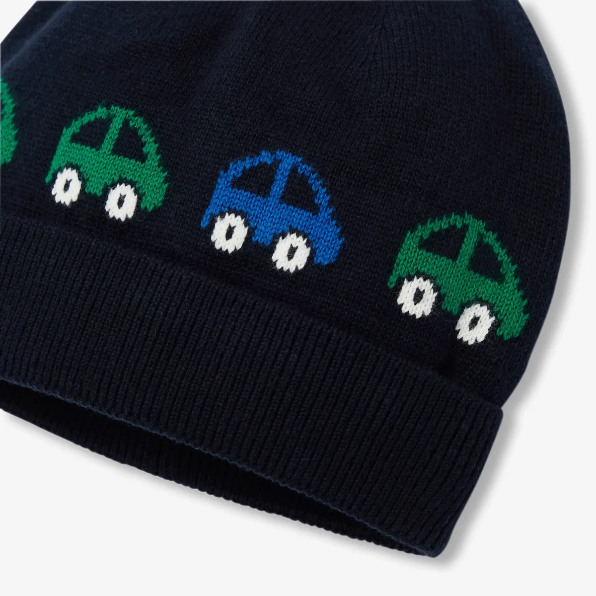 View 2 - Baby boy car motif beanie