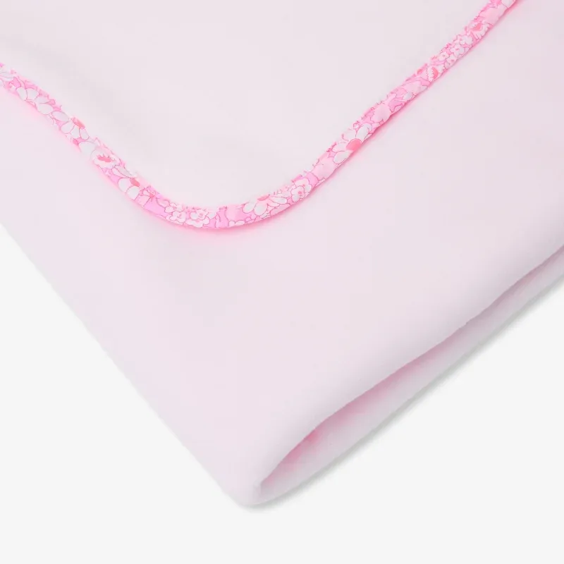 View 2 - Baby girl fleece and Liberty fabric blanket