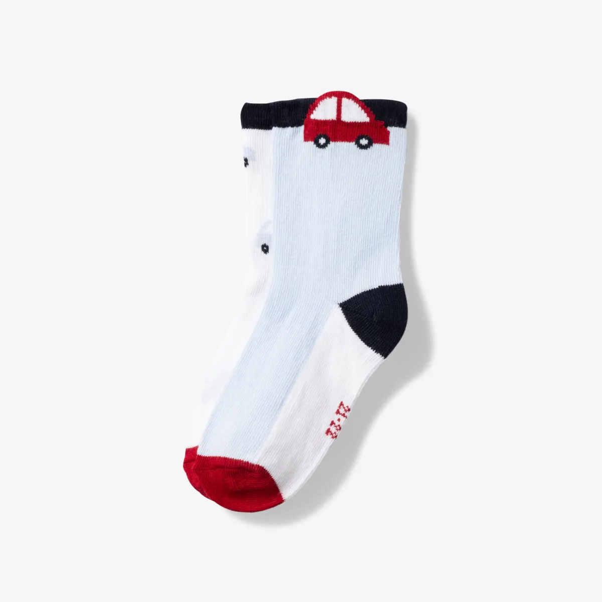 View 2 - Baby boy cotton sock duo