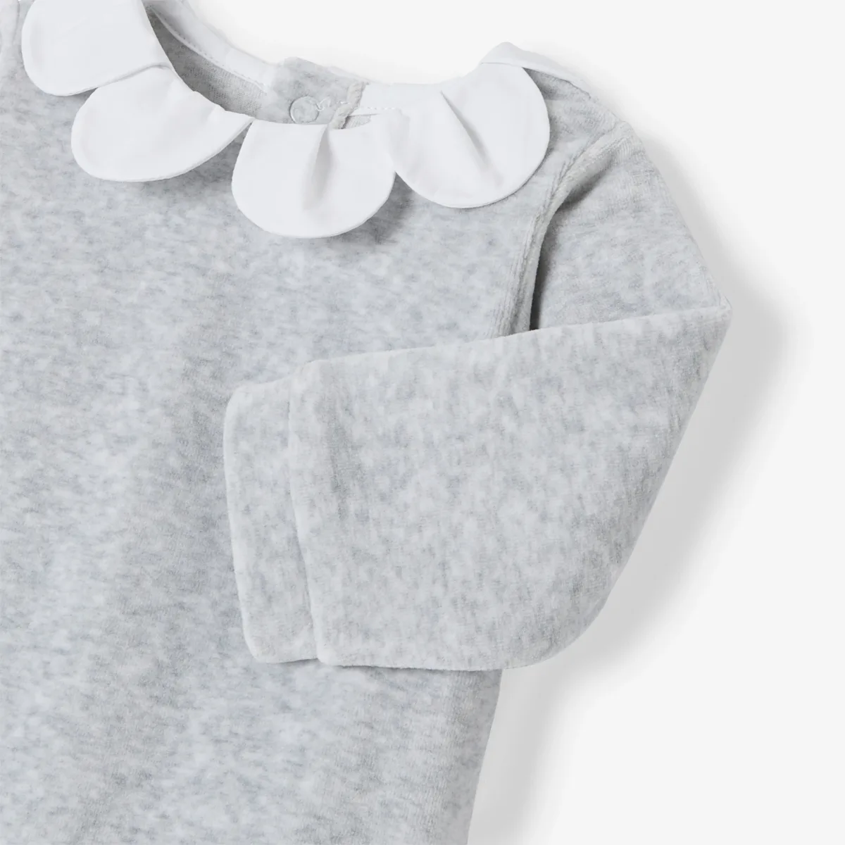 View 4 - Baby girl velvet pyjamas