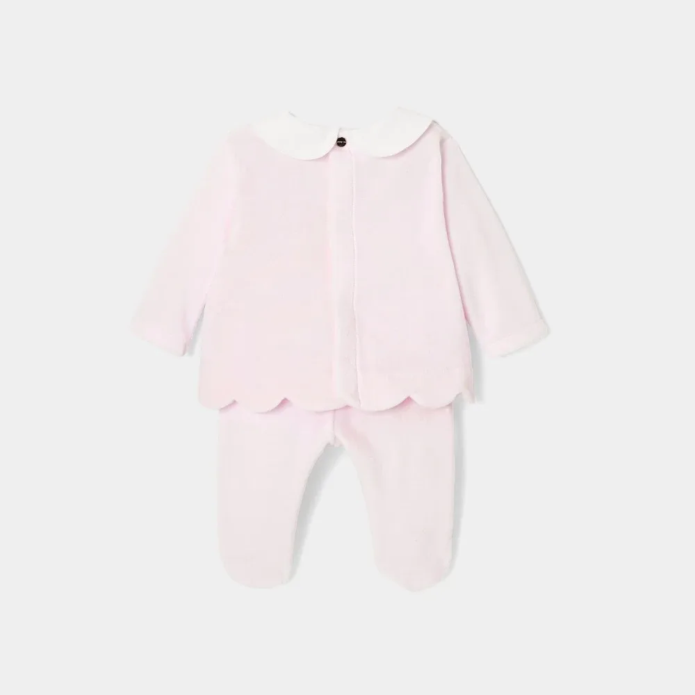 View 2 - Baby girl velour ensemble
