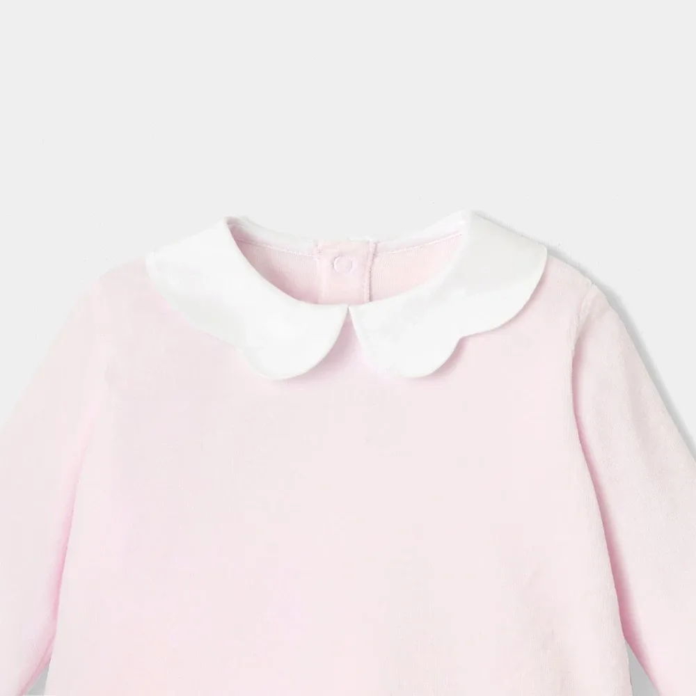 View 3 - Baby girl velour ensemble