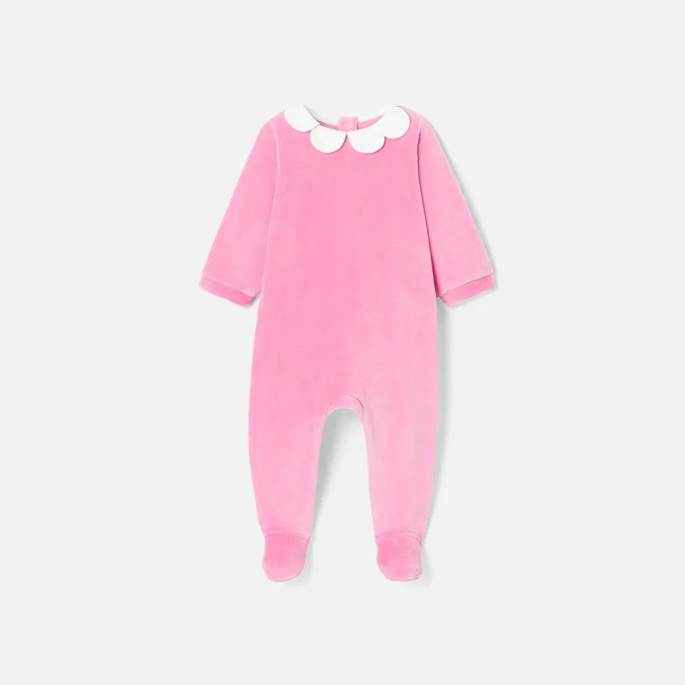 View 1 - Baby girl velvet pajamas