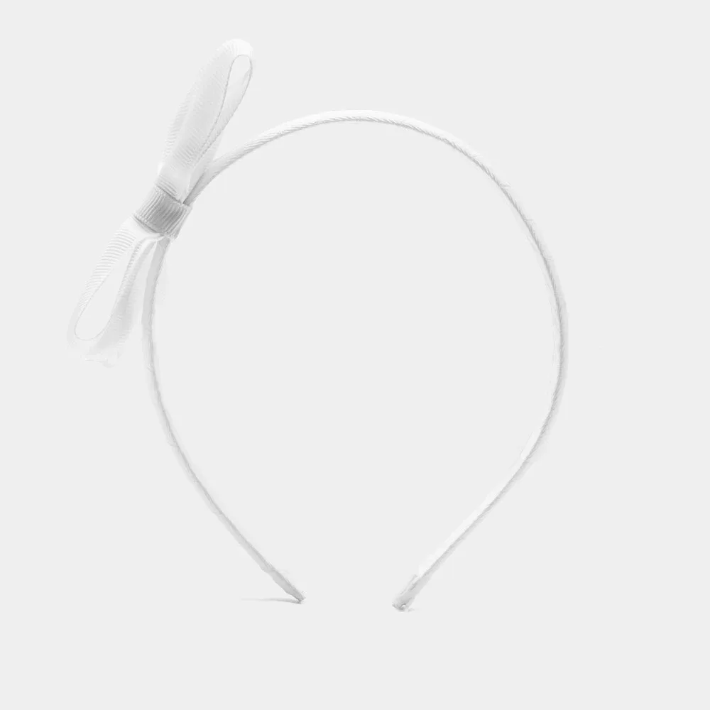 View 1 - Girl headband with grosgrain bow