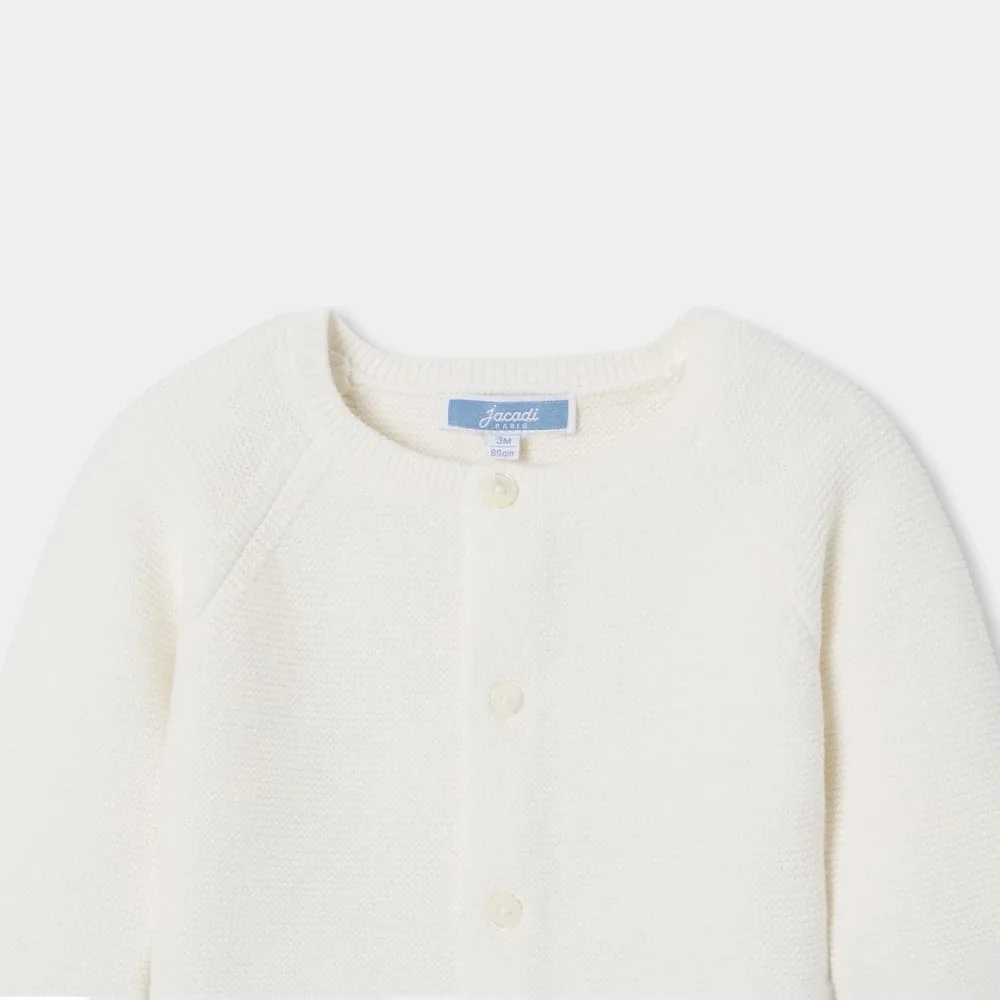 View 3 - Baby wool and cotton cardigan