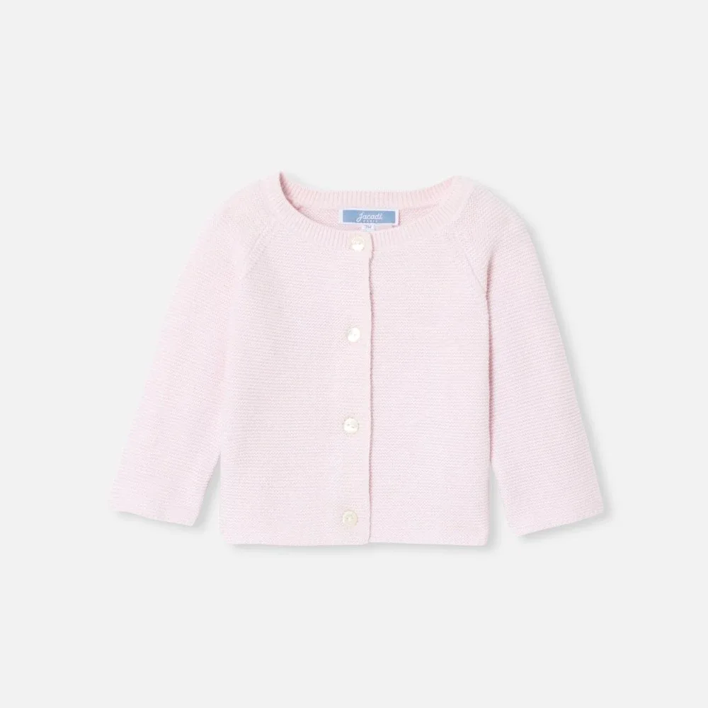 View 1 - Baby girl wool and cotton cardigan