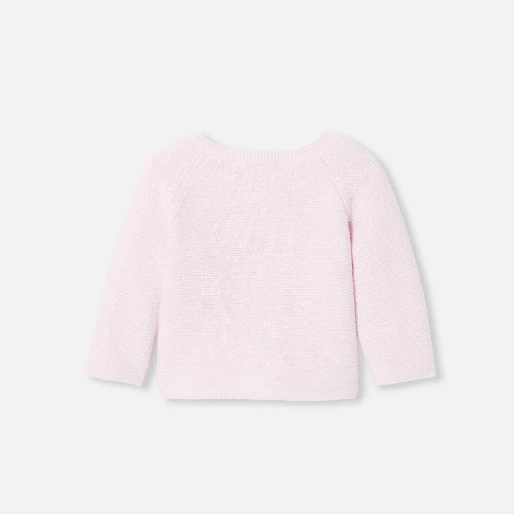 View 2 - Baby girl wool and cotton cardigan