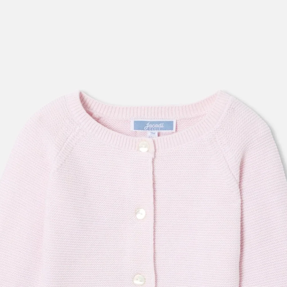 View 3 - Baby girl wool and cotton cardigan