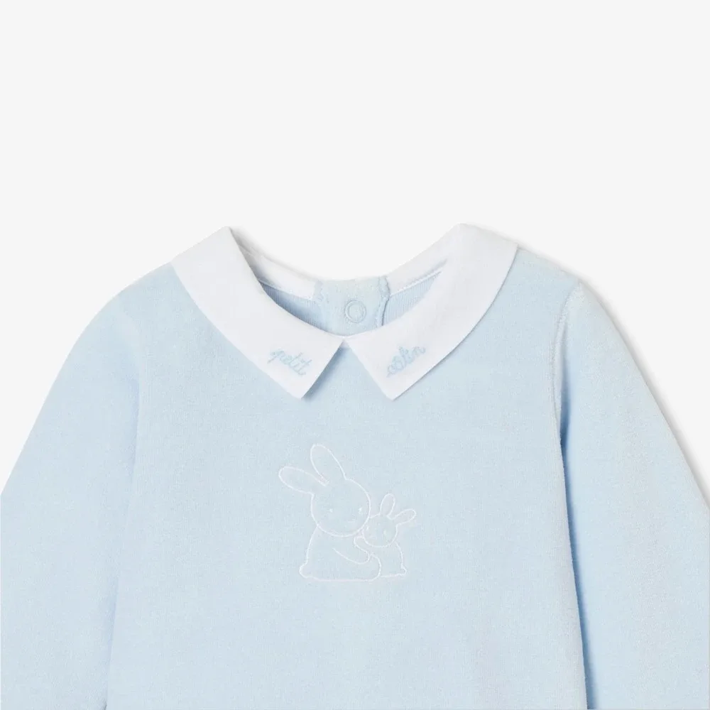 View 3 - Baby boy velvet pyjamas