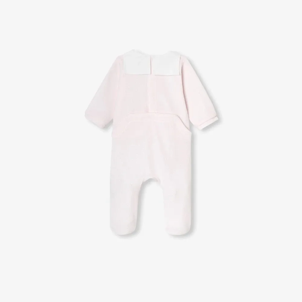 View 2 - Baby girl velvet pyjamas