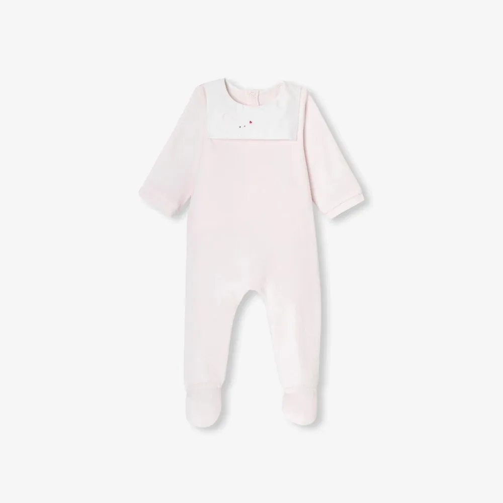 View 1 - Baby girl velvet pyjamas